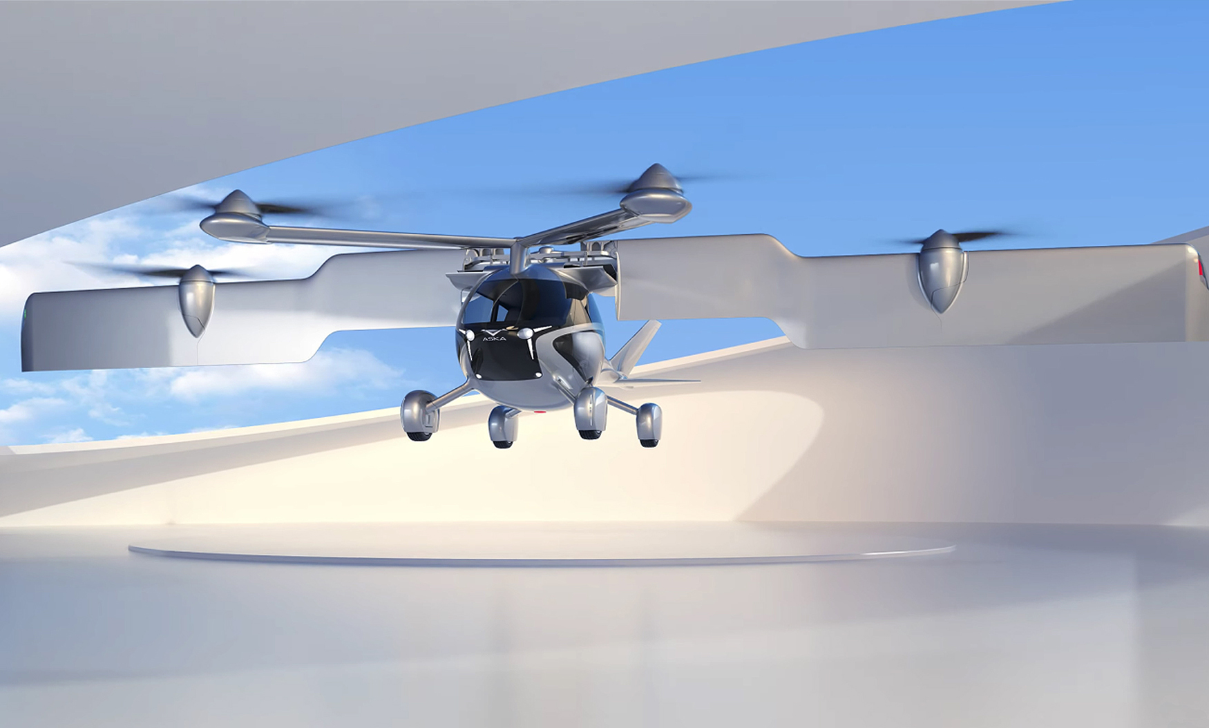 ASKA™ 3.0 taking off, front view ASKA™ 3.0 taking off, front view
